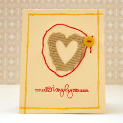 Handmade sewn cards