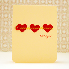 Handmade sewn cards