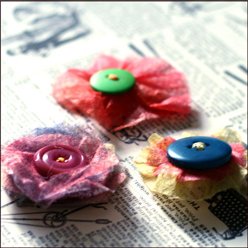 Make Flowers Out Of Recycled Dryer Sheets