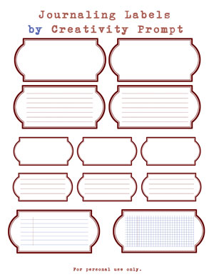 Free Trendy journaling Labels