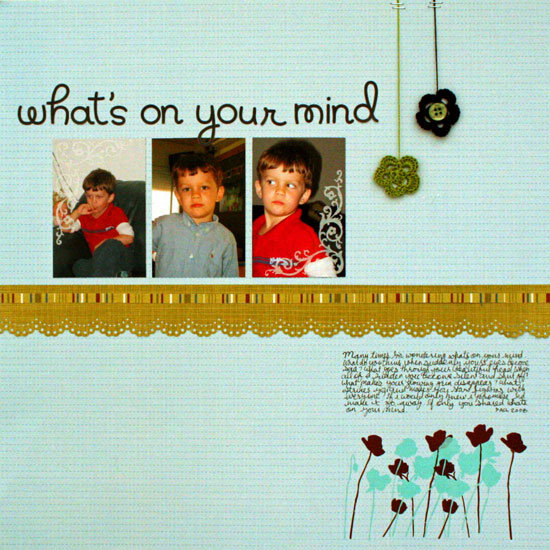 What is on your mind layout