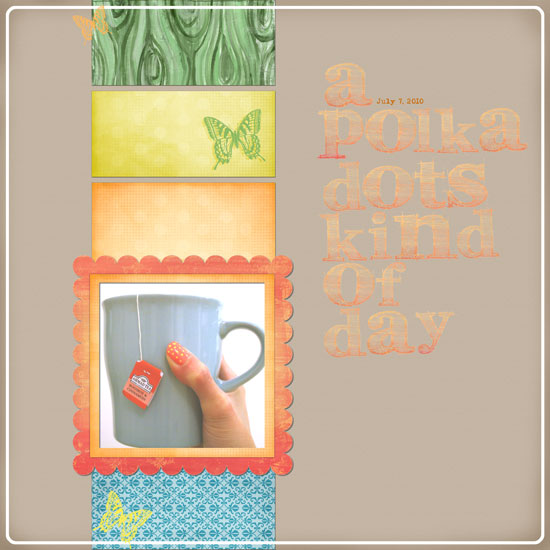 a polka dots kind of day layout