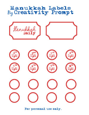 Hanukkah Daily Labels