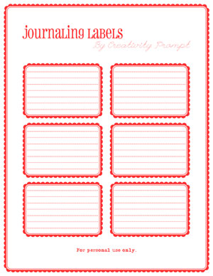 Free Journaling Labels