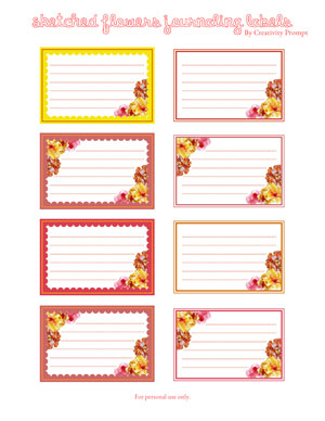 Free Journaling Labels