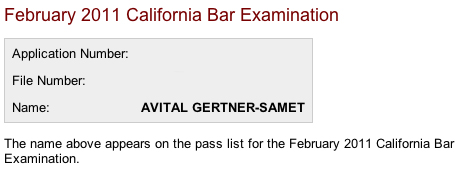 Passed the bar