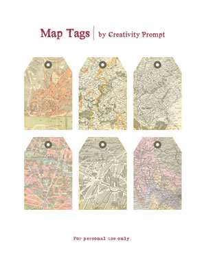 Free printable map tags