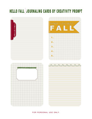 PREVIEW - Fall Journaling Labels