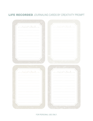 PREVIEW - Journaling Cards by Creativity Prompt