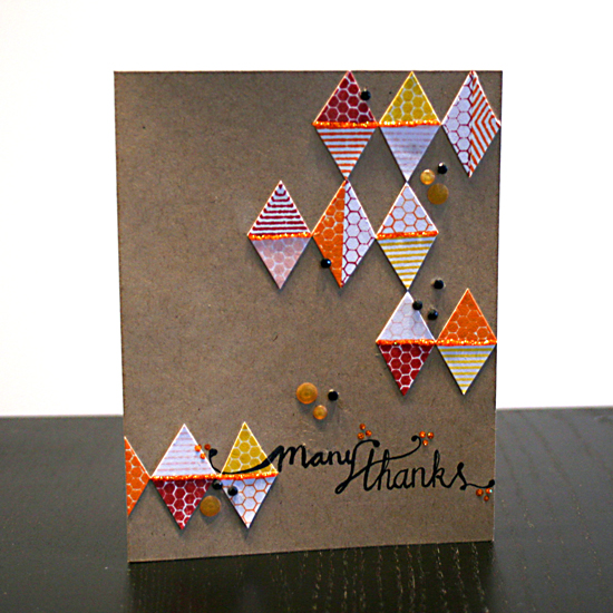 Many Thanks Card | Featuring Everyday Hexagons stamp set by Creativity Prompt