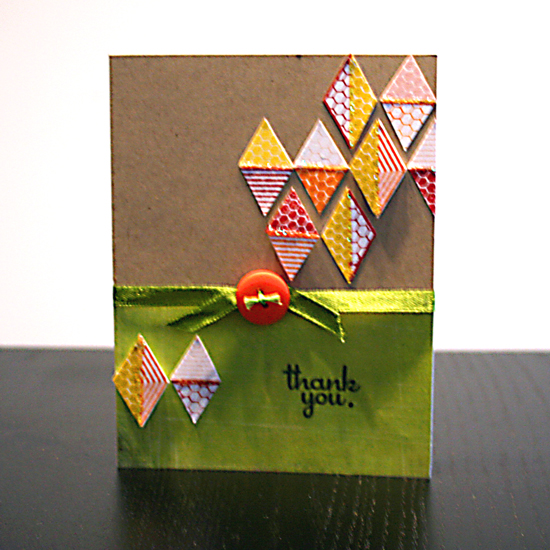 Thank you card | Featuring Everyday Hexagons stamp set by Creativity Prompt